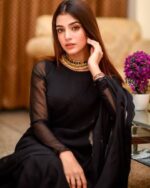 black saree stitched